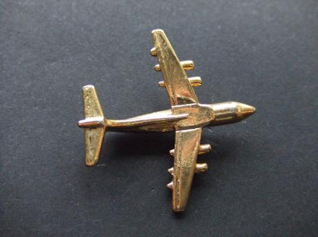 Vliegtuig Boeing goudkleurig